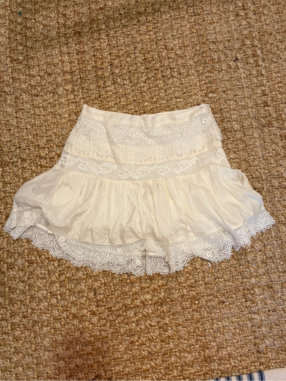 Love Shack Fancy silk cotton skirt